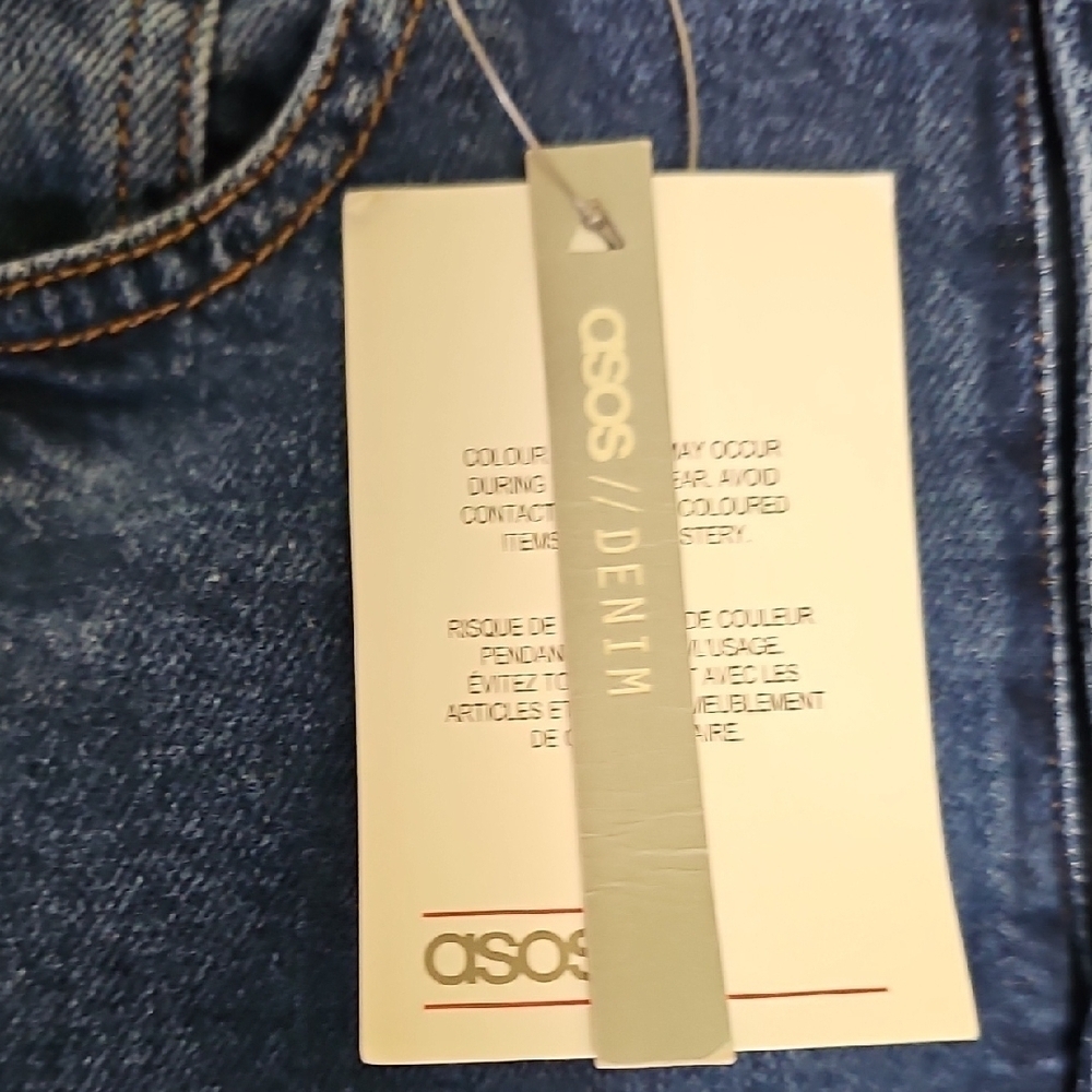 OSOS High Rise Blue Jeans with Tapered Leg Size 25/34 - Picture 3 of 11